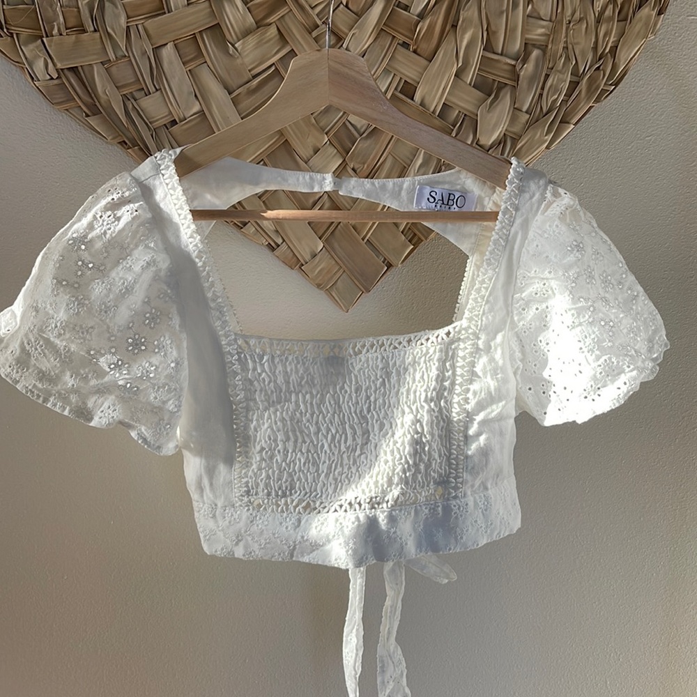 Sabo Skirt Eyelet Crop Top
